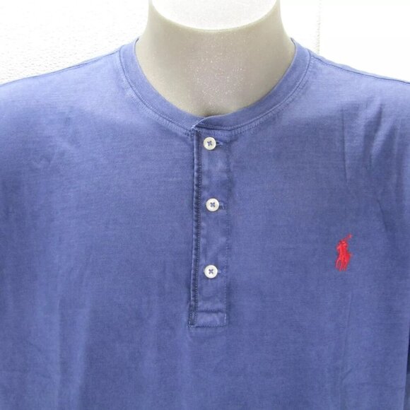 NEW POLO RALPH LAUREN Polo Shirt Navy Distress Worn Out Short Sleeve Size XL - Picture 5 of 12